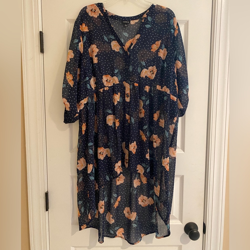 Sheer tunic top